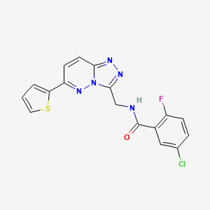 5-chloro-2-fluoro-N-((6-(thiophen-2-yl)-[1,2,4]triazolo[4,3-b]pyridazin-3-yl)methyl)benzamide