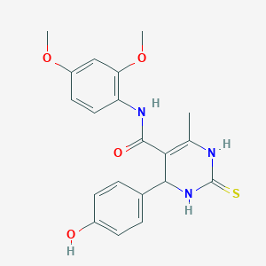 N-(2,4-dimethoxyphenyl)-4-(4-hydroxyphenyl)-6-methyl-2-thioxo-1,2,3,4-tetrahydropyrimidine-5-carboxamide