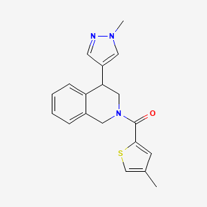 (4-(1-methyl-1H-pyrazol-4-yl)-3,4-dihydroisoquinolin-2(1H)-yl)(4-methylthiophen-2-yl)methanone