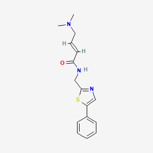 (E)-4-(Dimethylamino)-N-[(5-phenyl-1,3-thiazol-2-yl)methyl]but-2-enamide