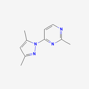 molecular formula C10H12N4 B2502967 4-(3,5-dimethyl-1H-pyrazol-1-yl)-2-methylpyrimidine CAS No. 1342046-86-9