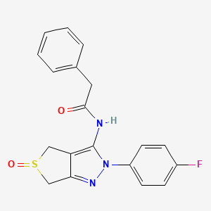 molecular formula C19H16FN3O2S B2502974 N-(2-(4-氟苯基)-5-氧代-4,6-二氢-2H-噻吩[3,4-c]吡唑-3-基)-2-苯乙酰胺 CAS No. 1008475-27-1