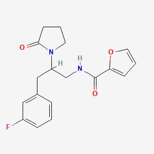 N-(3-(3-fluorophenyl)-2-(2-oxopyrrolidin-1-yl)propyl)furan-2-carboxamide