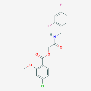 2-((2,4-Difluorobenzyl)amino)-2-oxoethyl 4-chloro-2-methoxybenzoate