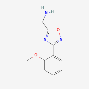 molecular formula C10H12ClN3O2 B2502988 1-[3-(2-Methoxyphenyl)-1,2,4-oxadiazol-5-yl]methanamine CAS No. 1211499-10-3