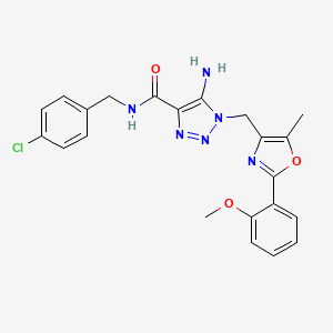 5-amino-N-(4-chlorobenzyl)-1-{[2-(2-methoxyphenyl)-5-methyl-1,3-oxazol-4-yl]methyl}-1H-1,2,3-triazole-4-carboxamide