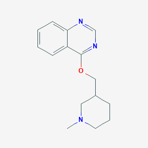 molecular formula C15H19N3O B2502994 4-[(1-甲基哌啶-3-基)甲氧基]喹唑啉 CAS No. 2202247-93-4