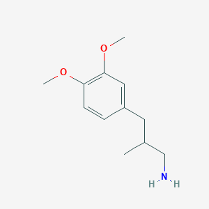 molecular formula C12H19NO2 B2502997 3-(3,4-Dimethoxyphenyl)-2-methylpropan-1-amine CAS No. 743385-01-5