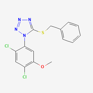 5-(benzylsulfanyl)-1-(2,4-dichloro-5-methoxyphenyl)-1H-1,2,3,4-tetraazole