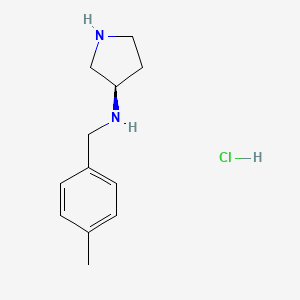 molecular formula C12H19ClN2 B2503005 (R)-N-(4-Methylbenzyl)pyrrolidin-3-amine hydrochloride CAS No. 1354020-90-8