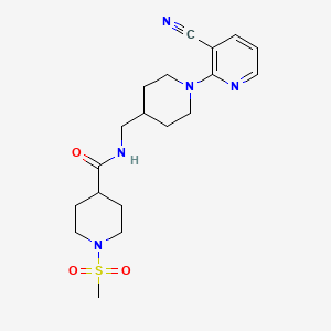 N-((1-(3-cyanopyridin-2-yl)piperidin-4-yl)methyl)-1-(methylsulfonyl)piperidine-4-carboxamide