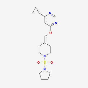 4-Cyclopropyl-6-((1-(pyrrolidin-1-ylsulfonyl)piperidin-4-yl)methoxy)pyrimidine