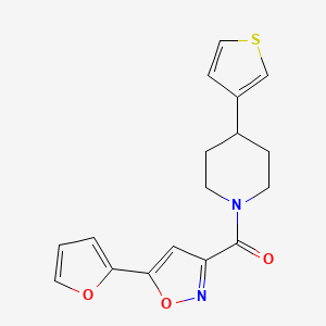 (5-(Furan-2-yl)isoxazol-3-yl)(4-(thiophen-3-yl)piperidin-1-yl)methanone
