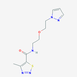 N-(2-(2-(1H-pyrazol-1-yl)ethoxy)ethyl)-4-methyl-1,2,3-thiadiazole-5-carboxamide