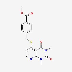 Methyl 4-(((1,3-dimethyl-2,4-dioxo-1,2,3,4-tetrahydropyrido[2,3-d]pyrimidin-5-yl)thio)methyl)benzoate