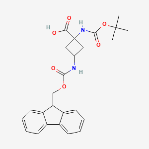 3-(9H-Fluoren-9-ylmethoxycarbonylamino)-1-[(2-methylpropan-2-yl)oxycarbonylamino]cyclobutane-1-carboxylic acid