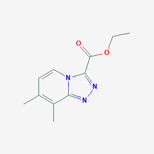 molecular formula C11H13N3O2 B2503040 7,8-二甲基-[1,2,4]三唑并[4,3-a]吡啶-3-羧酸乙酯 CAS No. 1427416-71-4