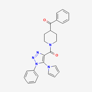 (4-benzoylpiperidin-1-yl)(1-phenyl-5-(1H-pyrrol-1-yl)-1H-1,2,3-triazol-4-yl)methanone