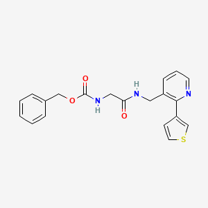 molecular formula C20H19N3O3S B2503057 Benzyl (2-oxo-2-(((2-(thiophen-3-yl)pyridin-3-yl)methyl)amino)ethyl)carbamate CAS No. 2034434-62-1