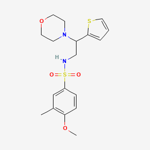 4-methoxy-3-methyl-N-(2-morpholino-2-(thiophen-2-yl)ethyl)benzenesulfonamide