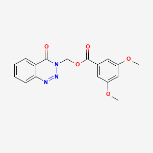 (4-oxobenzo[d][1,2,3]triazin-3(4H)-yl)methyl 3,5-dimethoxybenzoate