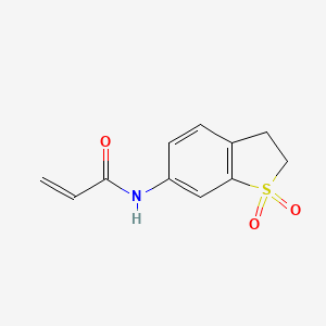 molecular formula C11H11NO3S B2503062 N-(1,1-Dioxo-2,3-dihydro-1-benzothiophen-6-yl)prop-2-enamide CAS No. 2176843-68-6