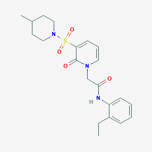 N-(2-ethylphenyl)-2-(3-((4-methylpiperidin-1-yl)sulfonyl)-2-oxopyridin-1(2H)-yl)acetamide