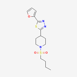 2-(1-(Butylsulfonyl)piperidin-4-yl)-5-(furan-2-yl)-1,3,4-thiadiazole