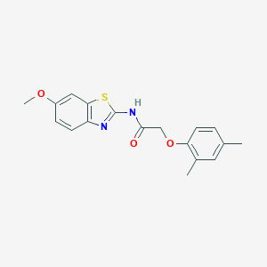 2-(2,4-dimethylphenoxy)-N-(6-methoxy-1,3-benzothiazol-2-yl)acetamide