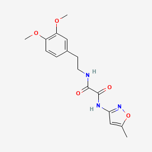 molecular formula C16H19N3O5 B2503070 N-[2-(3,4-dimethoxyphenyl)ethyl]-N'-(5-methyl-1,2-oxazol-3-yl)ethanediamide CAS No. 899743-76-1