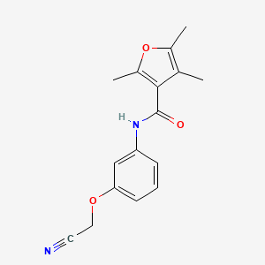 molecular formula C16H16N2O3 B2503071 N-[3-(cyanomethoxy)phenyl]-2,4,5-trimethylfuran-3-carboxamide CAS No. 1491790-87-4