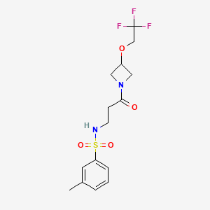 3-methyl-N-(3-oxo-3-(3-(2,2,2-trifluoroethoxy)azetidin-1-yl)propyl)benzenesulfonamide