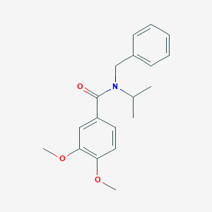 molecular formula C19H23NO3 B250308 N-benzyl-3,4-dimethoxy-N-(propan-2-yl)benzamide 