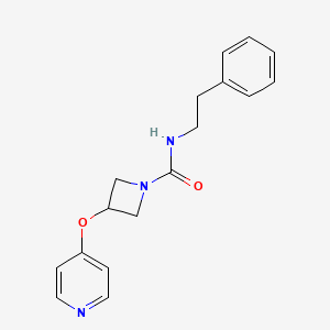 molecular formula C17H19N3O2 B2503088 N-(2-Phenylethyl)-3-pyridin-4-yloxyazetidine-1-carboxamide CAS No. 2380181-48-4