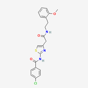 4-chloro-N-(4-(2-((2-methoxyphenethyl)amino)-2-oxoethyl)thiazol-2-yl)benzamide