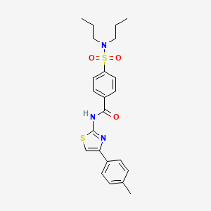 4-(dipropylsulfamoyl)-N-[4-(4-methylphenyl)-1,3-thiazol-2-yl]benzamide