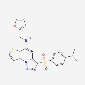 N-(2-furylmethyl)-3-[(4-isopropylphenyl)sulfonyl]thieno[2,3-e][1,2,3]triazolo[1,5-a]pyrimidin-5-amine
