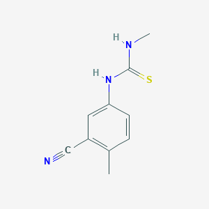 molecular formula C10H11N3S B2503109 1-(3-Cyano-4-methylphenyl)-3-methylthiourea CAS No. 306729-97-5