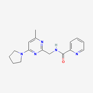 N-((4-methyl-6-(pyrrolidin-1-yl)pyrimidin-2-yl)methyl)picolinamide