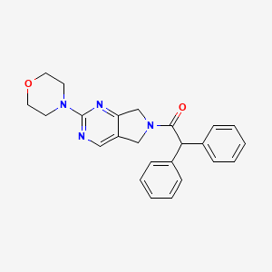 molecular formula C24H24N4O2 B2503117 1-(2-morpholino-5H-pyrrolo[3,4-d]pyrimidin-6(7H)-yl)-2,2-diphenylethanone CAS No. 2034253-96-6