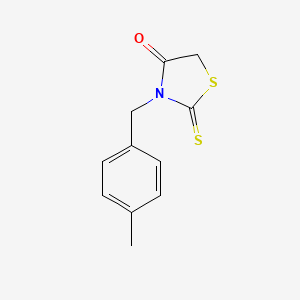 molecular formula C11H11NOS2 B2503119 3-[(4-Methylphenyl)methyl]-2-sulfanylidene-1,3-thiazolidin-4-one CAS No. 34392-97-7