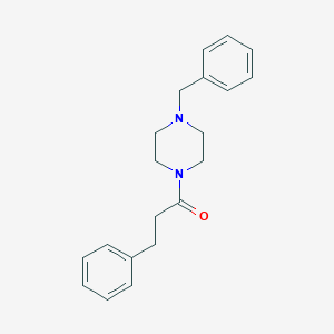 molecular formula C20H24N2O B250312 1-Benzyl-4-(3-phenylpropanoyl)piperazine 