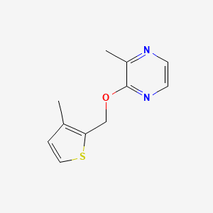 molecular formula C11H12N2OS B2503120 2-Methyl-3-[(3-methylthiophen-2-yl)methoxy]pyrazine CAS No. 2198508-65-3