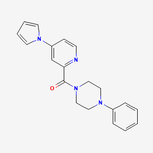 molecular formula C20H20N4O B2503127 (4-(1H-pyrrol-1-yl)pyridin-2-yl)(4-phenylpiperazin-1-yl)methanone CAS No. 1421523-99-0