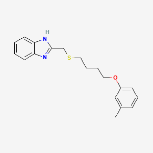 molecular formula C19H22N2OS B2503128 2-[4-(3-methylphenoxy)butylsulfanylmethyl]-1H-benzimidazole CAS No. 867041-77-8