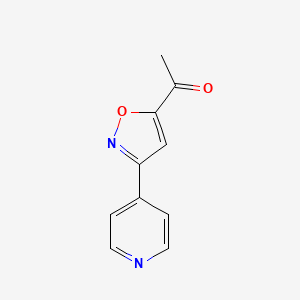 molecular formula C10H8N2O2 B2503131 1-(3-(吡啶-4-基)异噁唑-5-基)乙酮 CAS No. 1267001-51-3