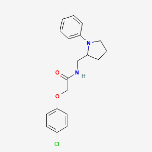 molecular formula C19H21ClN2O2 B2503147 2-(4-chlorophenoxy)-N-((1-phenylpyrrolidin-2-yl)methyl)acetamide CAS No. 1797083-52-3