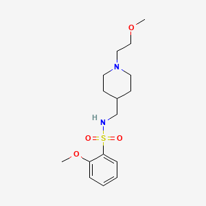 molecular formula C16H26N2O4S B2503154 2-methoxy-N-((1-(2-methoxyethyl)piperidin-4-yl)methyl)benzenesulfonamide CAS No. 1209671-43-1