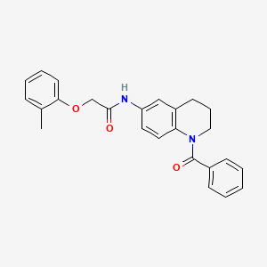 molecular formula C25H24N2O3 B2503162 N-(1-苯甲酰-1,2,3,4-四氢喹啉-6-基)-2-(2-甲基苯氧基)乙酰胺 CAS No. 371922-36-0