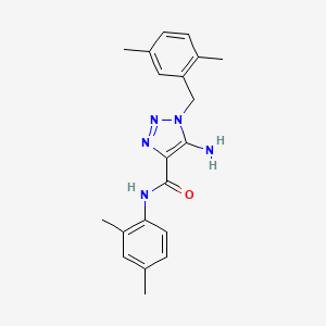 molecular formula C20H23N5O B2503163 5-amino-1-(2,5-dimethylbenzyl)-N-(2,4-dimethylphenyl)-1H-1,2,3-triazole-4-carboxamide CAS No. 899737-70-3